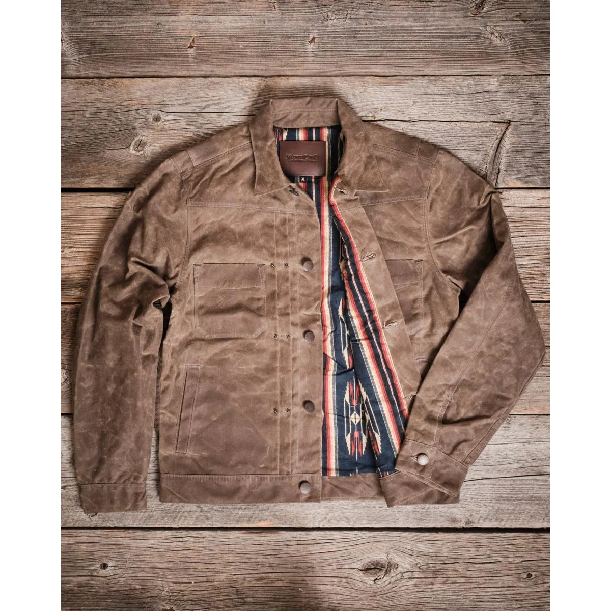 Riders Jacket Waxed Canvas Oak