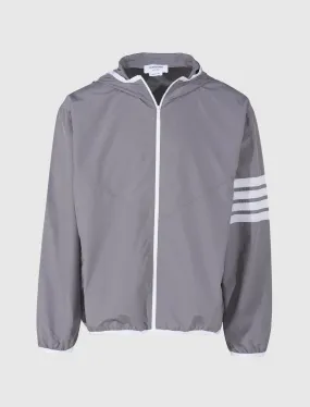 RIPSTOP MESH 4-BAR HOODED ZIP UP JACKET