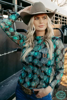 S - Concho Queen Mesh Long Sleeve