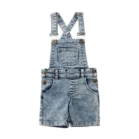 SALE Distressed Denim Overalls Shorts