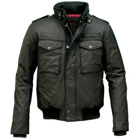 Schott NYC Waxed Security Jacket Black 91070