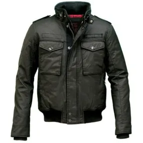 Schott NYC Waxed Security Jacket Black 91070