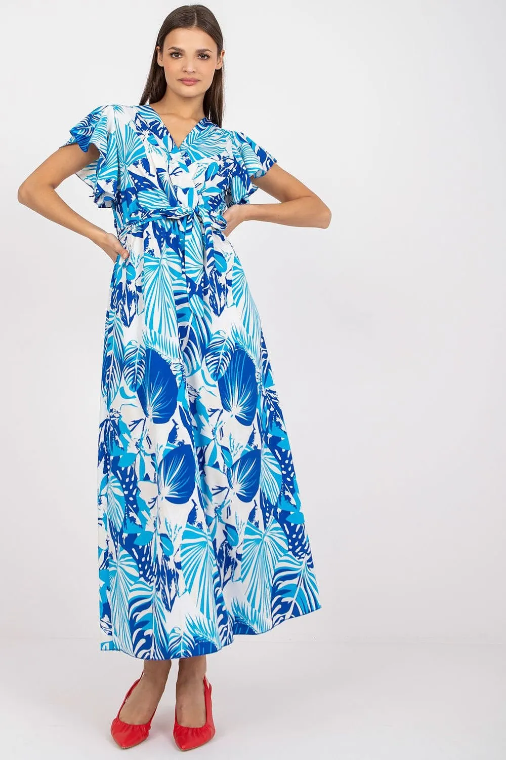 Short sleeves frills summer dress