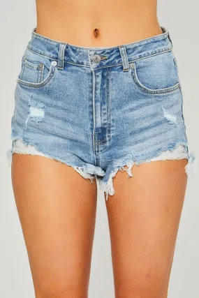 Short Stuff Stretchy Distressed Jean Shorts