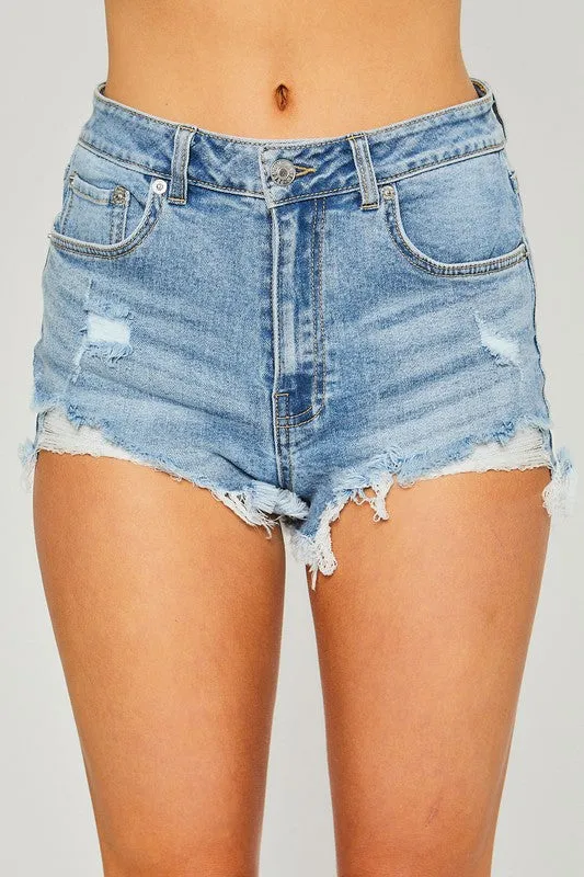 Short Stuff Stretchy Distressed Jean Shorts