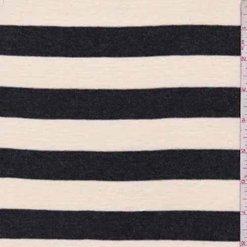 Slate/Cream Stripe T-Shirt Knit Fabric