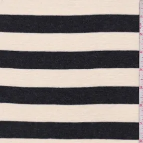 Slate/Cream Stripe T-Shirt Knit Fabric