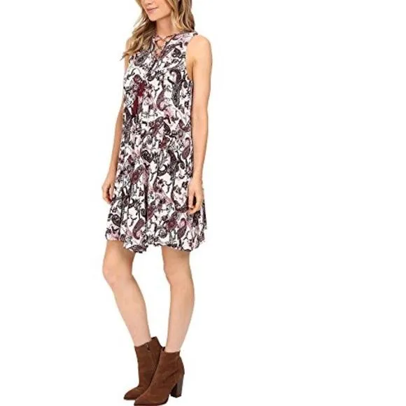 Sleeveless V Neck Colorful Floral Casual Mini Dress