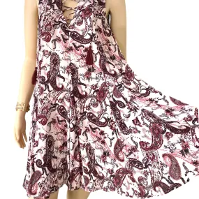 Sleeveless V Neck Colorful Floral Casual Mini Dress