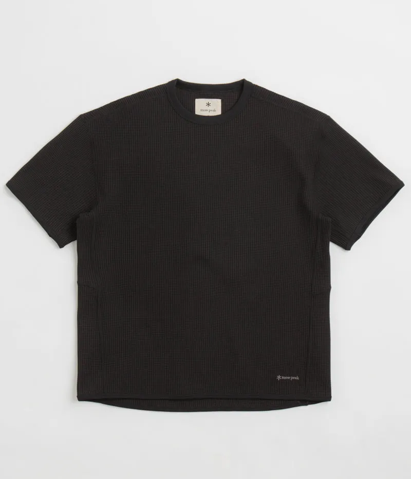 Snow Peak Dry Waffle T-Shirt - Black