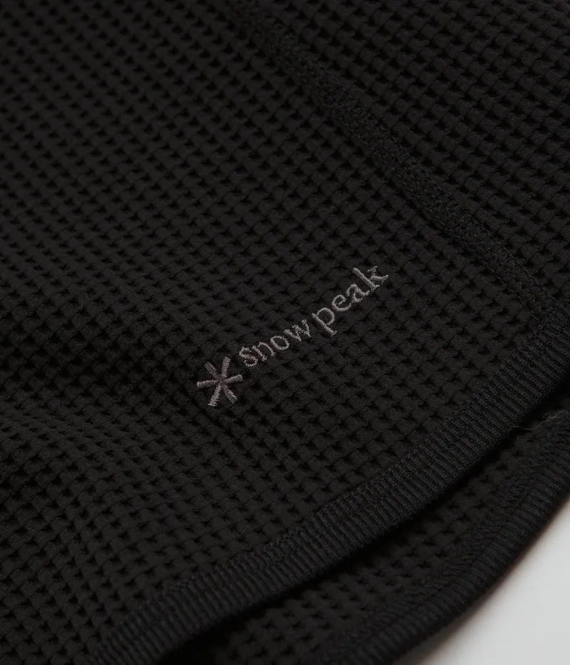 Snow Peak Dry Waffle T-Shirt - Black
