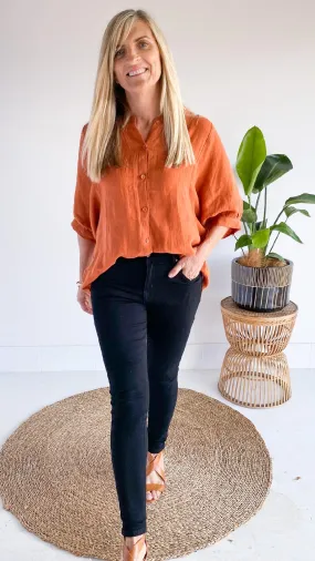  Taupe Double-Sided Stretch Jeans