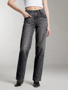 Straight Fit Jeans In Black
