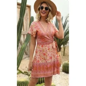 SUMMER PRINTED MINI DRESS