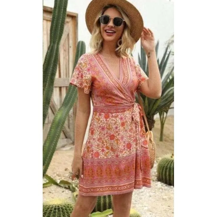 SUMMER PRINTED MINI DRESS