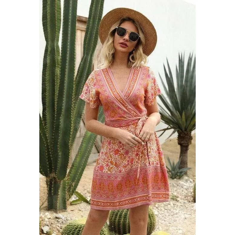 SUMMER PRINTED MINI DRESS