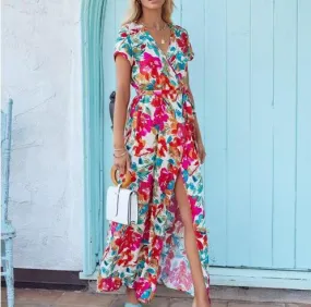 Summer Slit Printed Dress