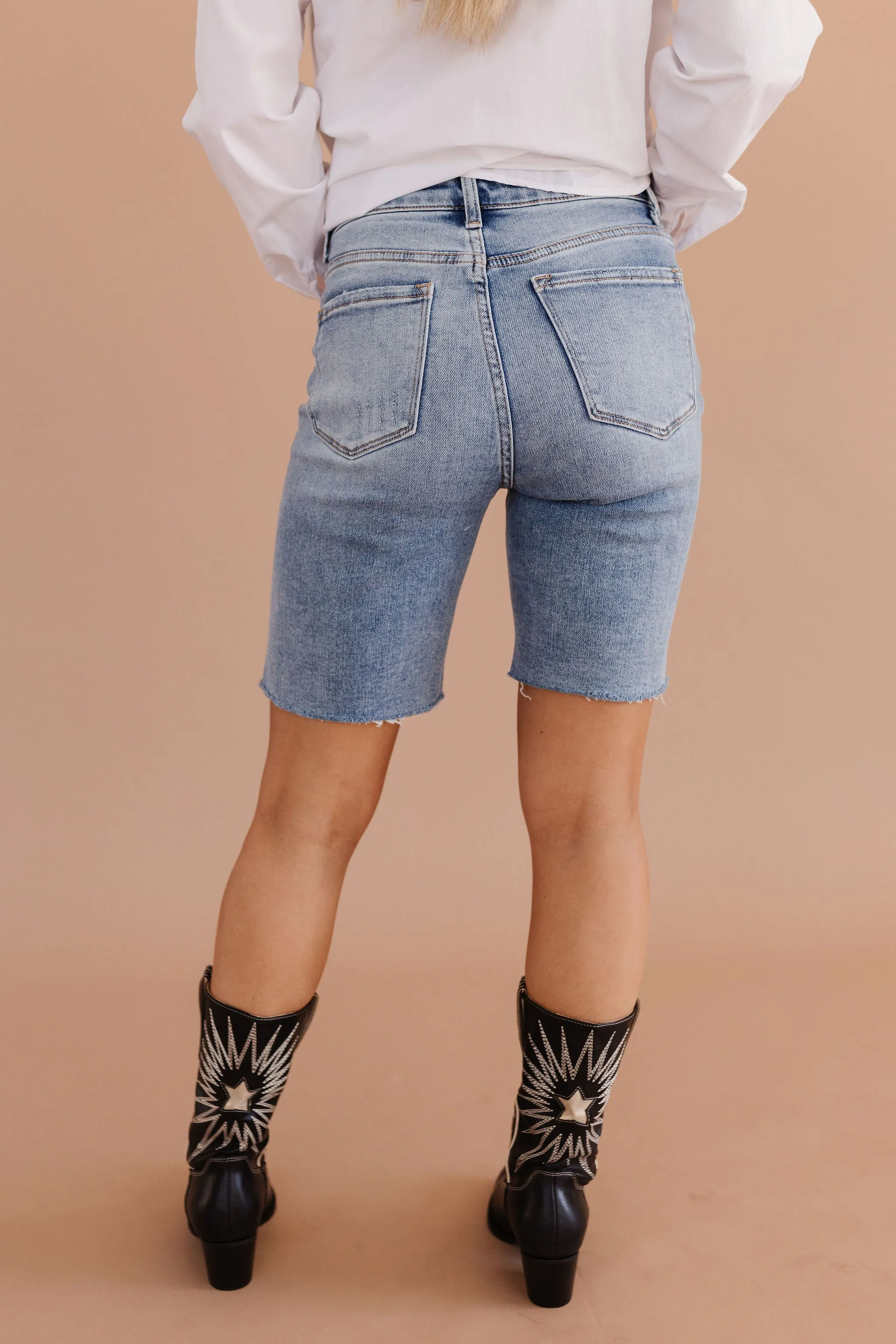 THE BREXLEY DENIM BERMUDA SHORTS BY VERVET