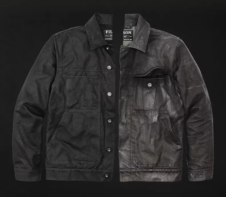 Tin Cloth Short Lined Cruiser Jacket - Black
