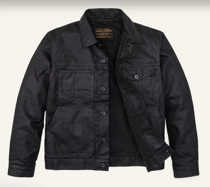 Tin Cloth Short Lined Cruiser Jacket - Black