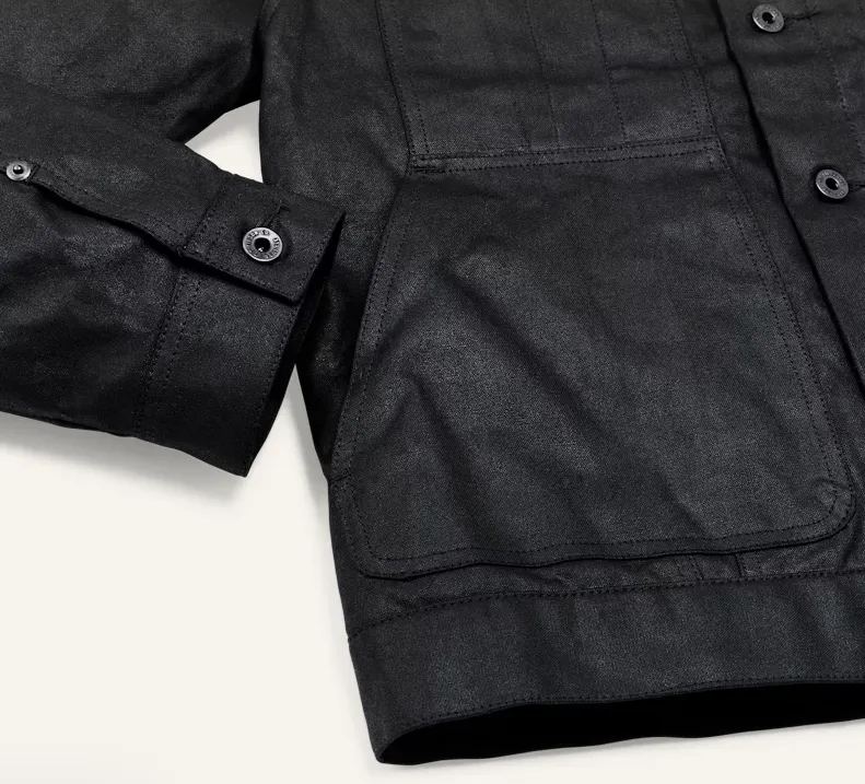 Tin Cloth Short Lined Cruiser Jacket - Black
