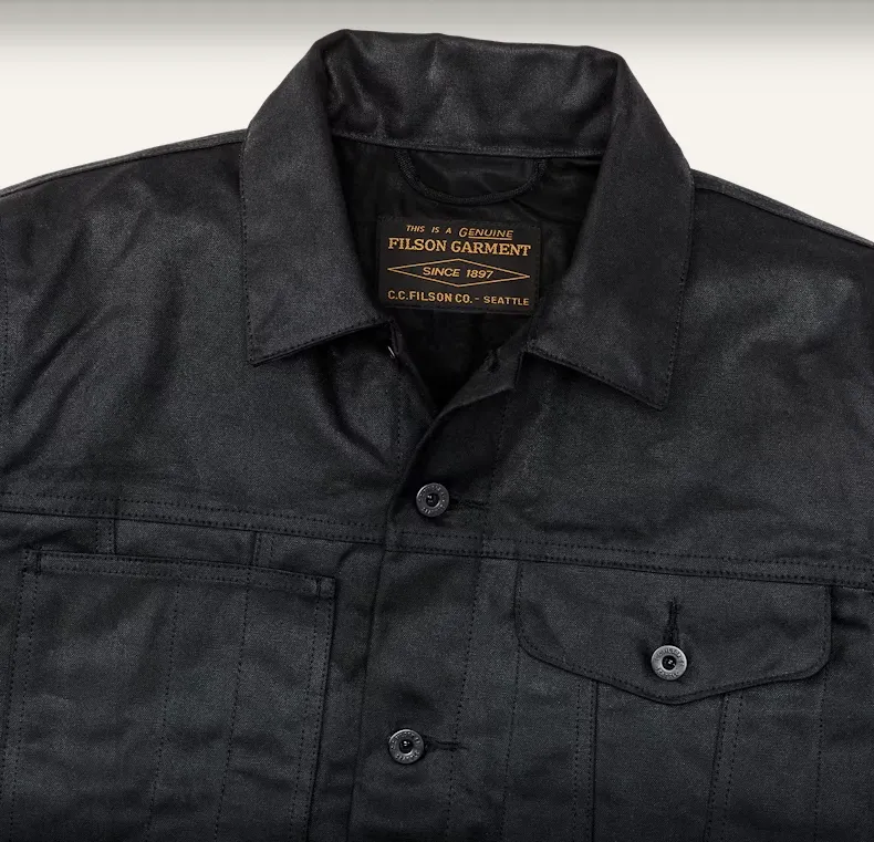 Tin Cloth Short Lined Cruiser Jacket - Black