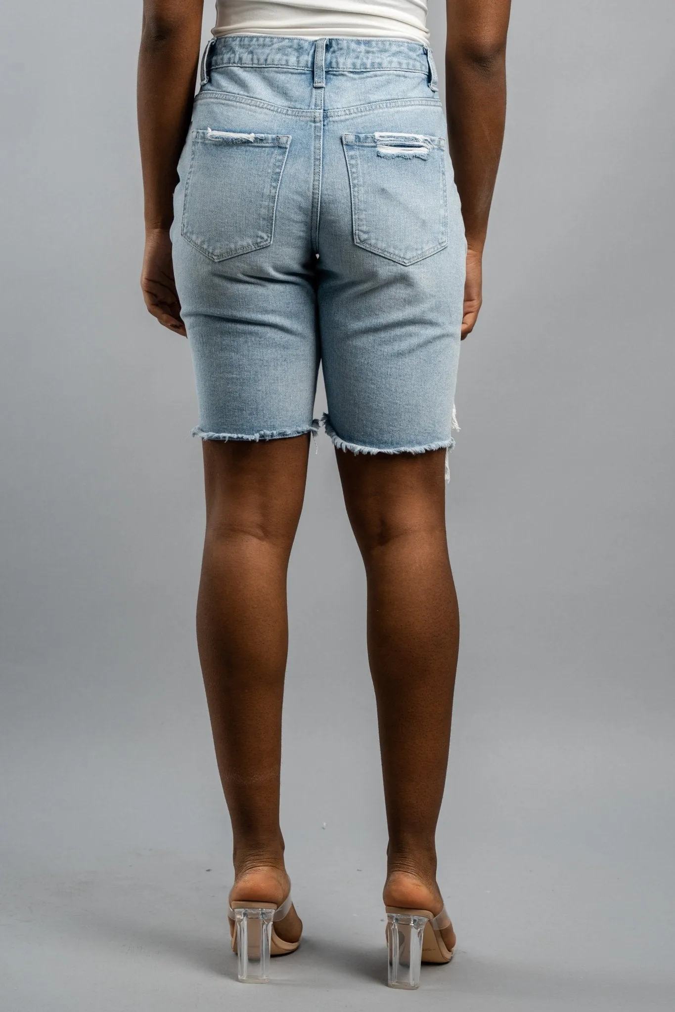 Vervet high rise distressed bermuda shorts Ledro