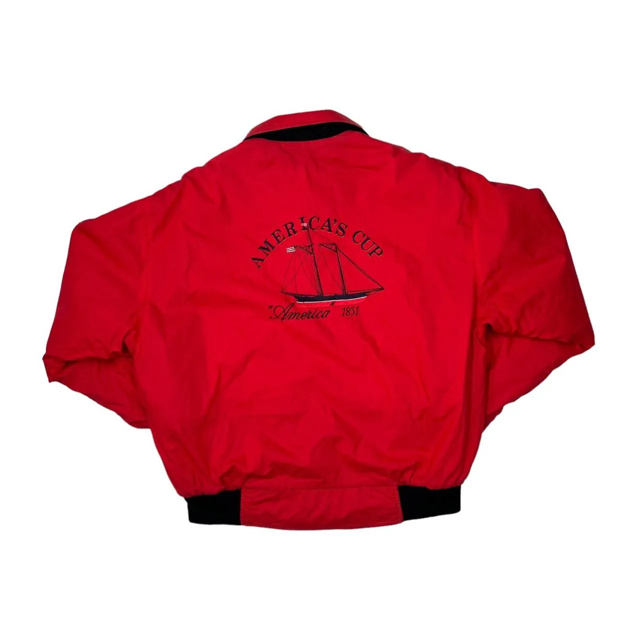Vintage GANT USA “America’s Cup” Embroidered Spellout Reversible Bomber Jacket