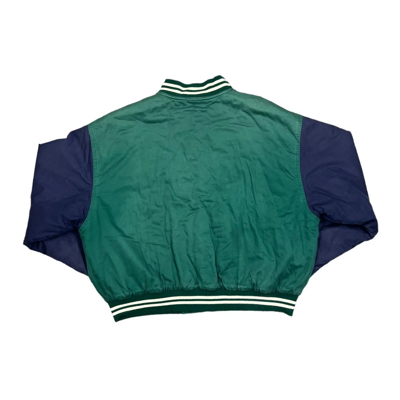 Vintage GAP "World Classic" Embroidered Spellout Reversible Varsity Quilted Bomber Jacket