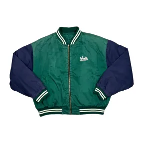 Vintage GAP "World Classic" Embroidered Spellout Reversible Varsity Quilted Bomber Jacket
