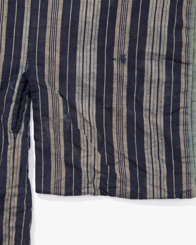 Vintage Noragi Jacket, Reversible, Shima and Indigo