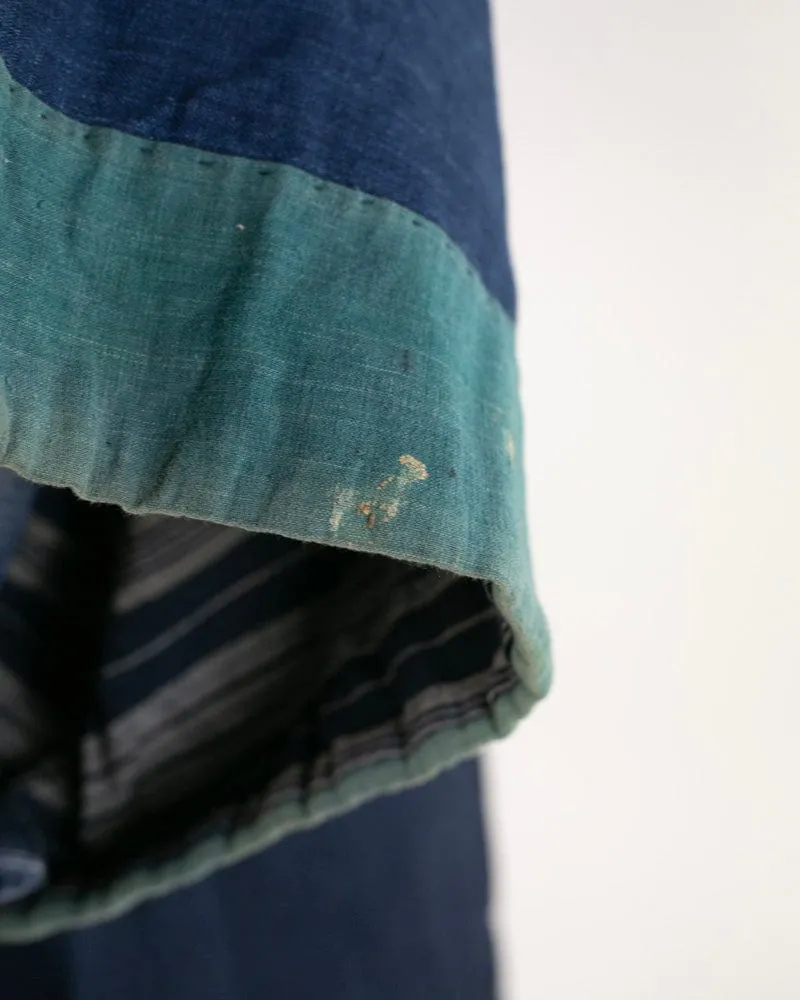 Vintage Noragi Jacket, Reversible, Shima and Indigo