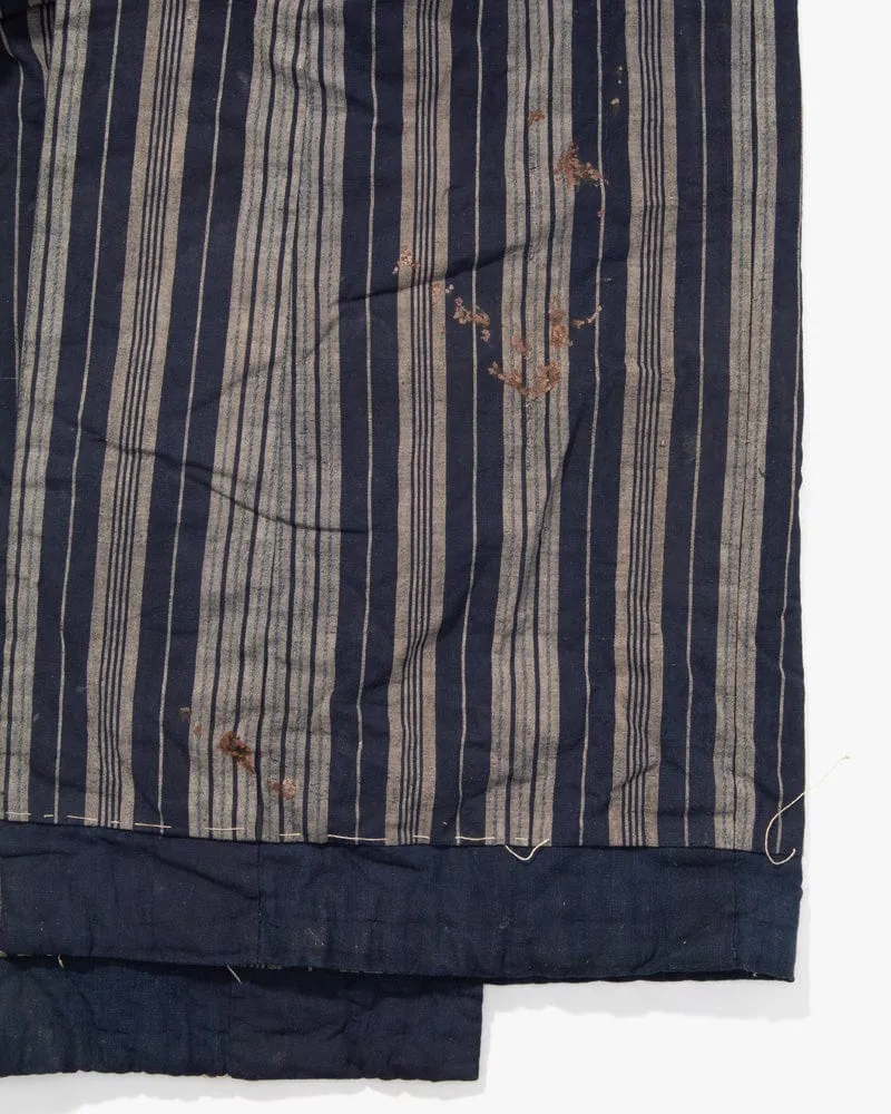 Vintage Noragi Jacket, Reversible, Shima and Indigo