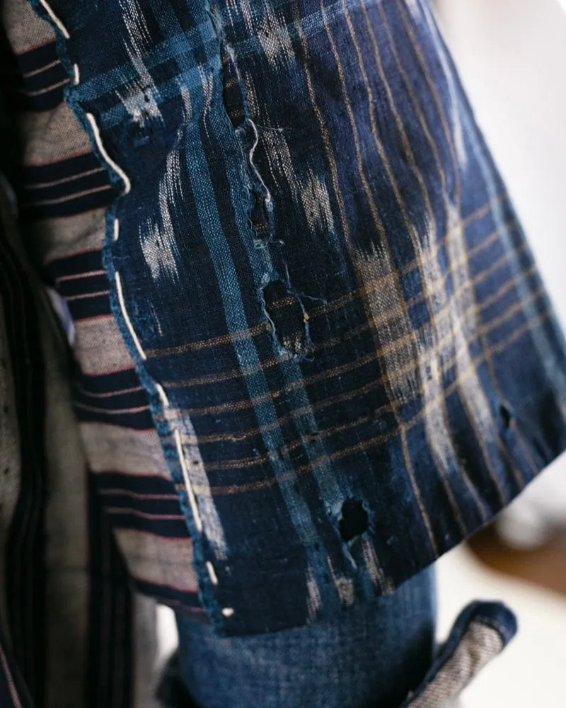 Vintage Noragi Jacket, Reversible, Shima and Kamon Crest