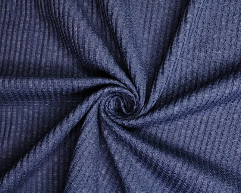 Waffle knit - Soft waffle cotton jersey - Navy blue