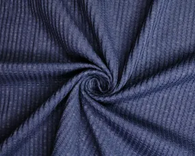 Waffle knit - Soft waffle cotton jersey - Navy blue