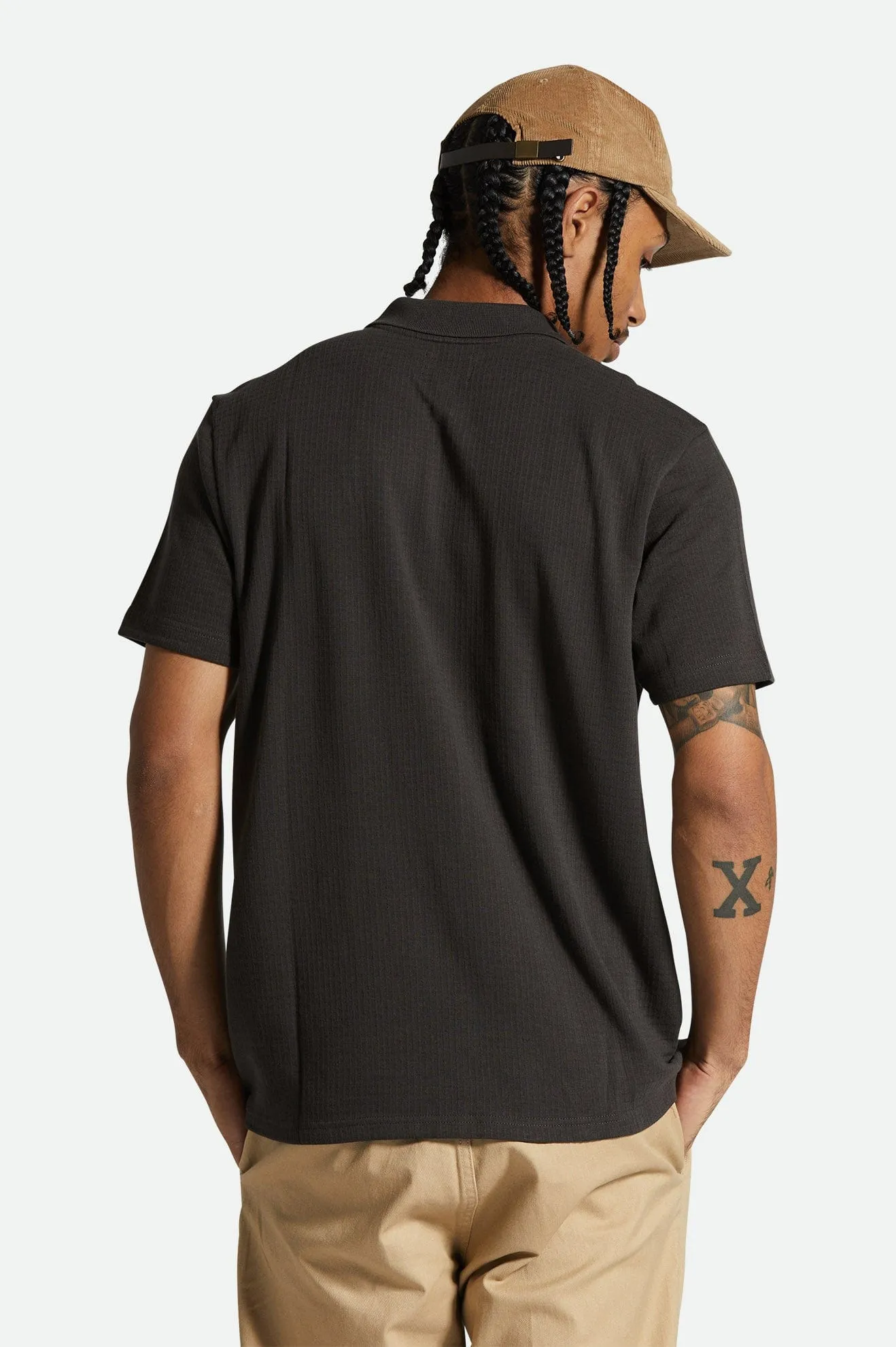 WAFFLE S S POLO KNIT