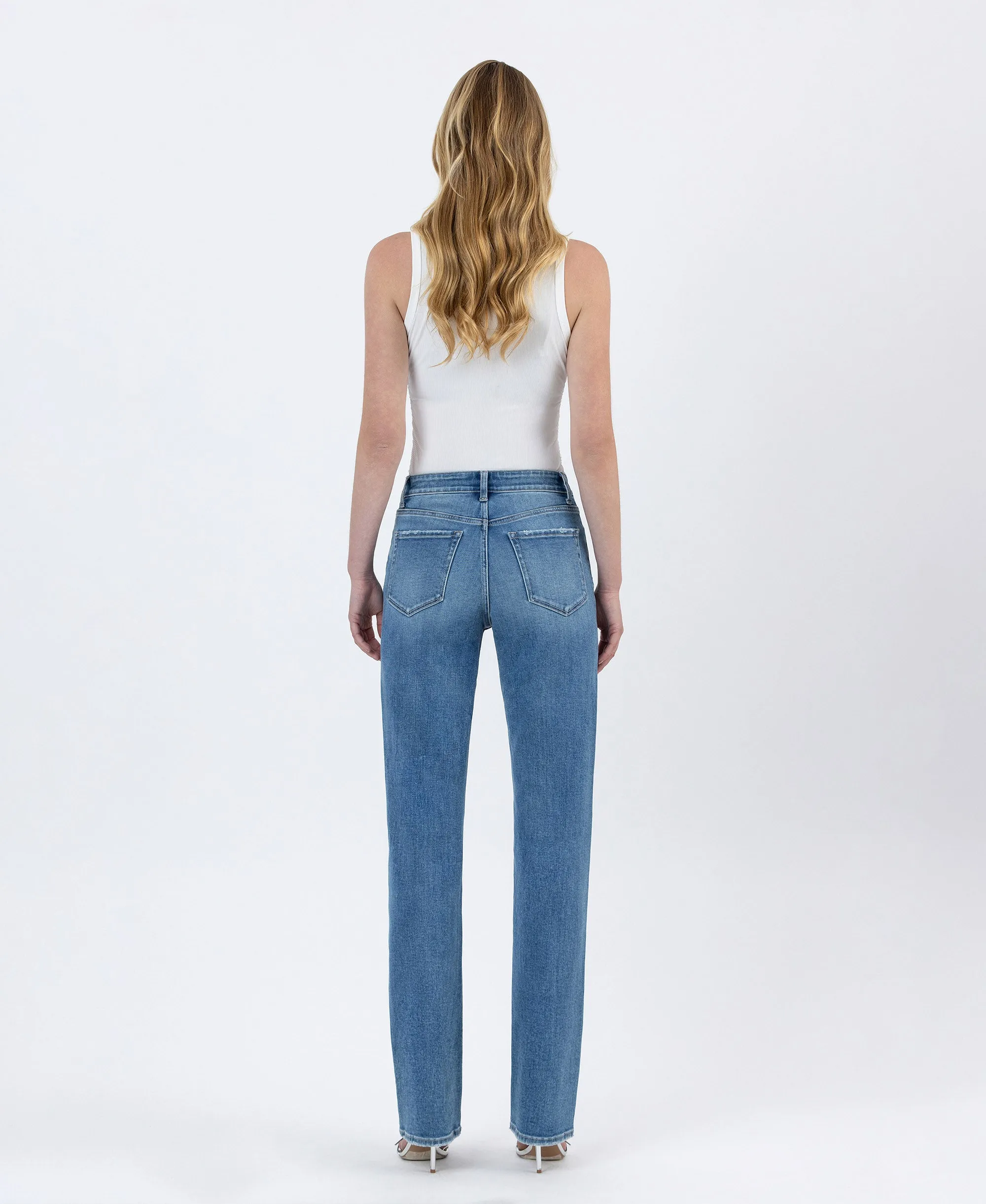 Well Bred - High Rise Full Length Straight Jeans
