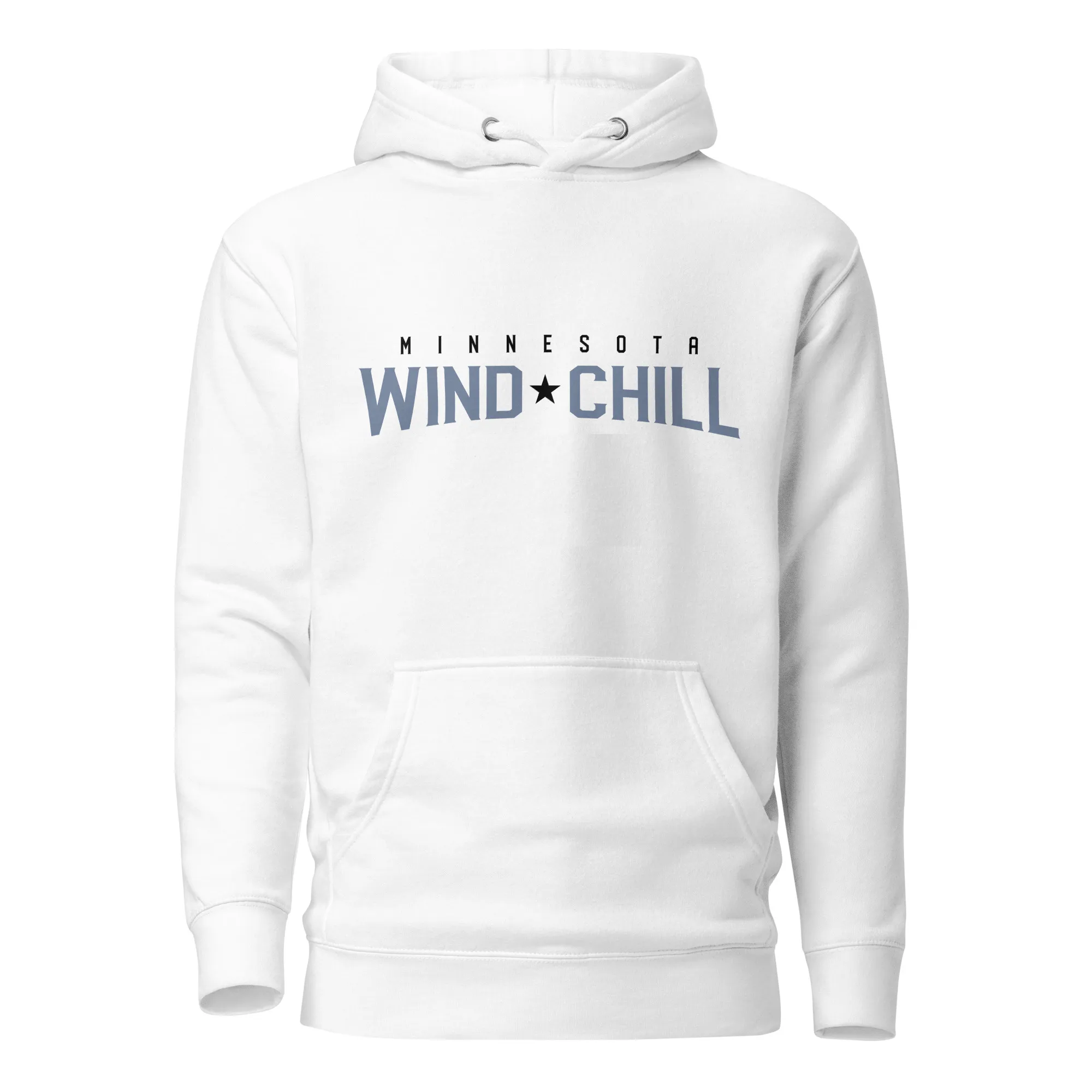 Wind Chill White Original Wordmark Hooded Sweatshirt
