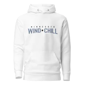 Wind Chill White Original Wordmark Hooded Sweatshirt