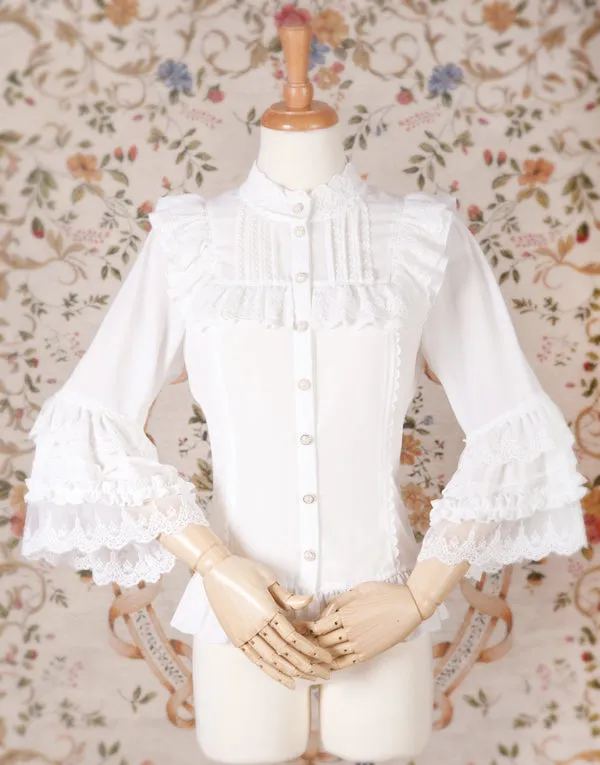 Yilia~Princess Sleeves Slim Lolita Blouse