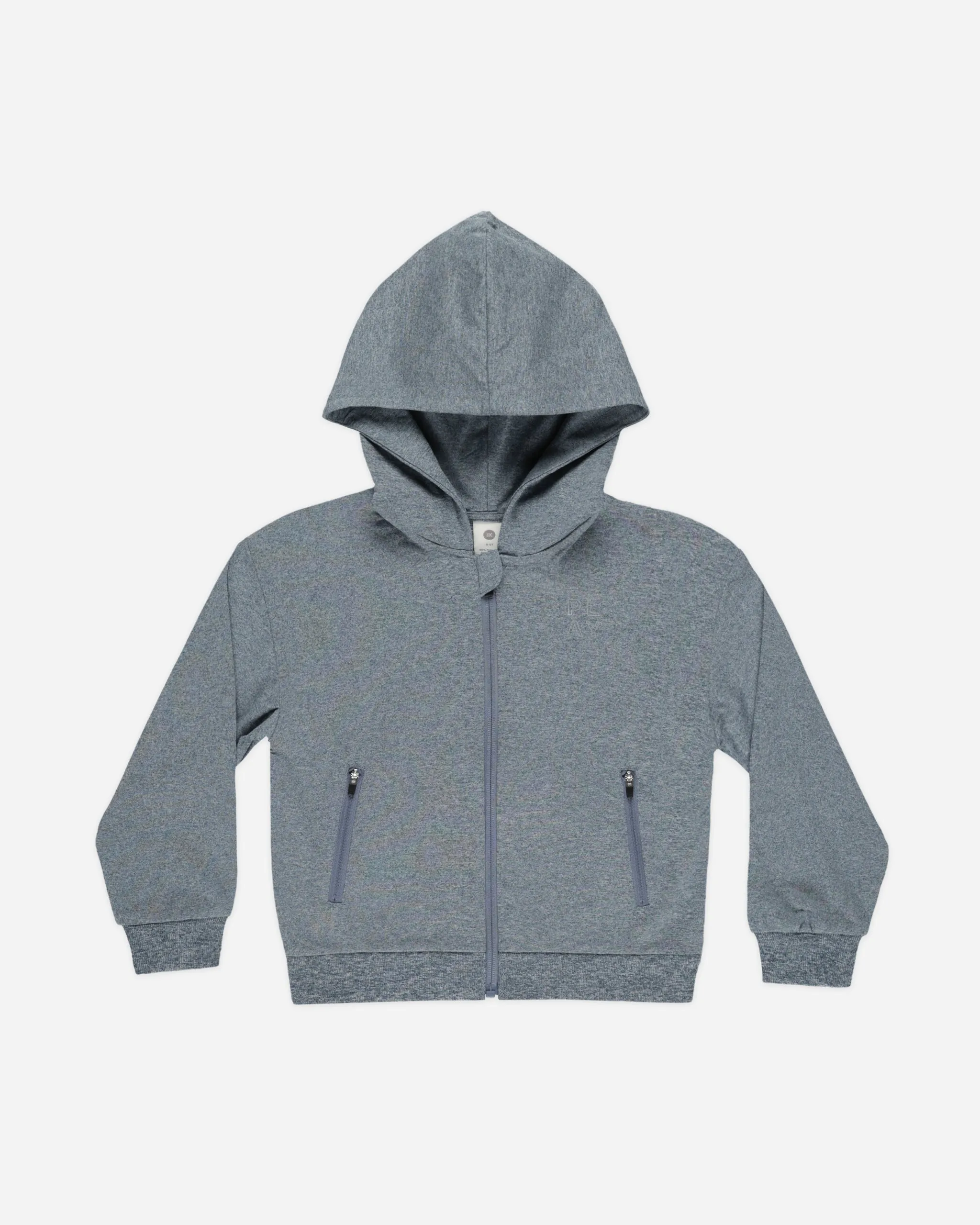 Zip-Up Tech Hoodie | Heathered Indigo